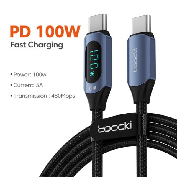Câble type-C 100W SuperVOOC charge avec Afficheur LCD - Image 5