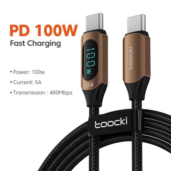 Câble type-C 100W SuperVOOC charge avec Afficheur LCD - Image 6