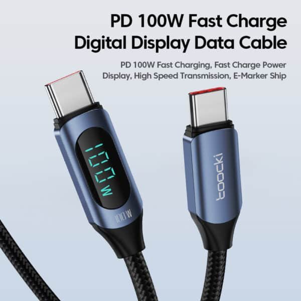 Câble type-C 100W SuperVOOC charge avec Afficheur LCD - Image 2