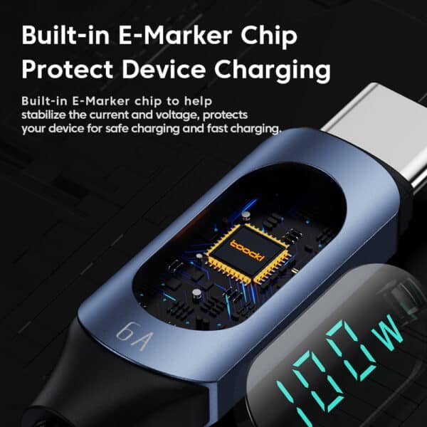 Câble type-C 100W SuperVOOC charge avec Afficheur LCD - Image 3
