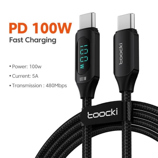 Câble type-C 100W SuperVOOC charge avec Afficheur LCD - Image 7